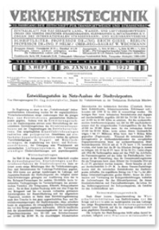 Verkehrstechnik : Zentralblatt für das gesamte Land-, Wasser- und Luftverkehrswesen. Organ des Vereins Deutscher Strassenbahn- und Kleinbahnverwaltungen. Jahrgang 1922, Januar 20, Heft 3