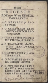 Rozmowy Artaxessa y Ewandra W ktorych Polityczne, Moralne Y Natvralne Vwagi Zawarte, Wedle Podanych Okazyi, Tak Jako Mowione Własnie Były Prawdziwie Wyrazone są Spisane S. L.