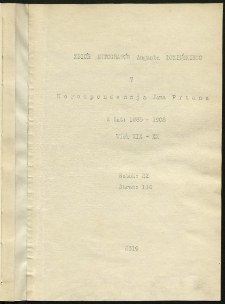 Korespondencja Jana Prauna. Listy od r&oacute;żnych os&oacute;b z lat 1881-1908