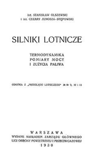 Silniki lotnicze : termodynamika, pomiary mocy i zużycia paliwa