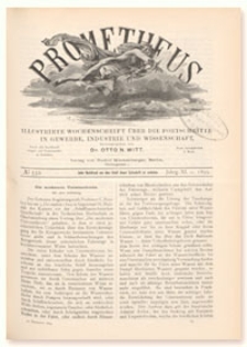 Prometheus : Illustrirte Wochenschrift &uuml;ber die Fortschritte in Gewerbe, Industrie und Wissenschaft. 11. Jahrgang, 1899, Nr 532