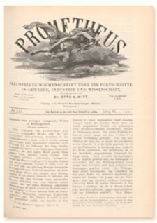 Prometheus : Illustrirte Wochenschrift &uuml;ber die Fortschritte in Gewerbe, Industrie und Wissenschaft. 11. Jahrgang, 1900, Nr 537