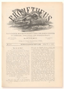 Prometheus : Illustrirte Wochenschrift &uuml;ber die Fortschritte in Gewerbe, Industrie und Wissenschaft. 11. Jahrgang, 1900, Nr 556