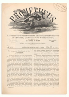 Prometheus : Illustrirte Wochenschrift &uuml;ber die Fortschritte in Gewerbe, Industrie und Wissenschaft. 12. Jahrgang, 1901, Nr 586