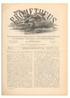Prometheus : Illustrirte Wochenschrift &uuml;ber die Fortschritte in Gewerbe, Industrie und Wissenschaft. 12. Jahrgang, 1901, Nr 587