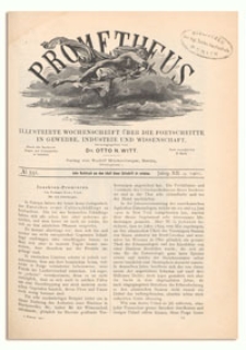 Prometheus : Illustrirte Wochenschrift &uuml;ber die Fortschritte in Gewerbe, Industrie und Wissenschaft. 12. Jahrgang, 1901, Nr 591