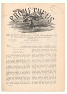 Prometheus : Illustrirte Wochenschrift über die Fortschritte in Gewerbe, Industrie und Wissenschaft. 12. Jahrgang, 1901, Nr 620