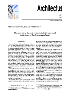 The room above the porte coch&egrave;re of the Kwidzyn castle in the times of the Pomesanian chapter