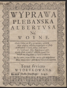 Wyprawa Plebanska Albertvsa Na Woyne