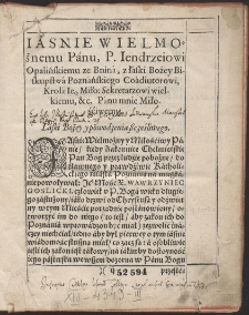 W. O. y P. Jana Z Tvrekrematv Kardinała S. Sixta, n&aacute; świętego Benedikta Op&aacute;t&aacute; Regułę wykład