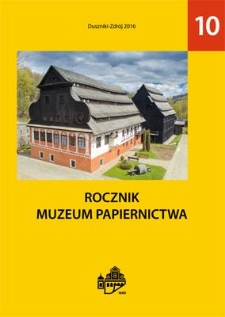 Spis treści [Rocznik Muzeum Papiernictwa, tom X]