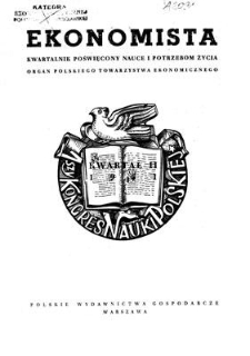 Ekonomista : kwartalnik poświęcony nauce i potrzebom życia, 1951, nr 2