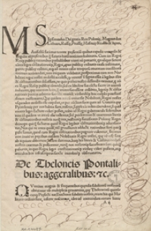 Decreta et Constitutiones publice in Conve[n]tu generali Piotrcovien[si] pro festo sanctorum Trium Regum Anni domini Millesimi quingentesimi Trigesimi octavi Consiliariorum Regni et Nu[n]ctiorum terrarum mutuo consensu facte. - Wyd. D