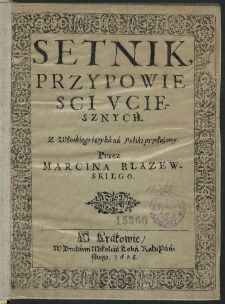 Setnik, Przypowiesci Uciesznych. [...]