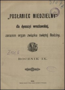 Posłaniec Niedzielny dla Dyecezyi Wrocławskiej. R. 9, 1903, nr 42