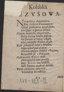 Kolebka Iezvsowa, Pasterze, Trzey Krolowie [...]