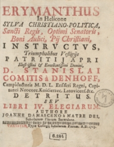 Erymanthus In Helicone Sylva Christiano-Politica [...] Instructus