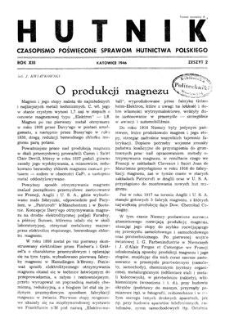 Hutnik : czasopismo poświęcone sprawom hutnictwa polskiego. R. 13, 1946, Zeszyt 2