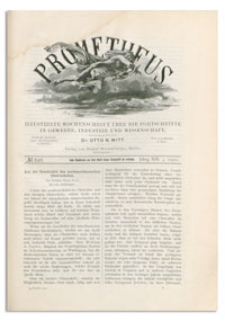 Prometheus : Illustrirte Wochenschrift &uuml;ber die Fortschritte in Gewerbe, Industrie und Wissenschaft. 13. Jahrgang, 1901, Nr 628