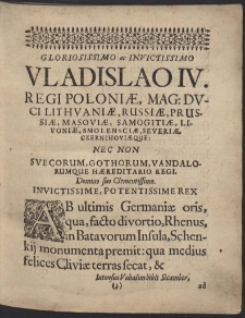 Gestorum Vladislai IV Pol[oniæ] et Svec[iæ] Regis, P. 1[-2], Principem Panegyrice Repræsentans. [...]