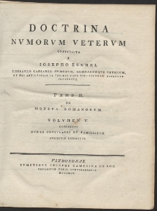 Doctrina Nvmorvm Vetervm Conscripta A Josepho Eckhel [...] - T. 5