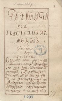 Pathologia seu tractatus de morbis