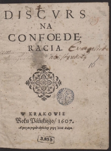 Discvrs Na Confoederacią