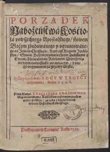 Porządek Nabożeństw&aacute; Kośćioł&aacute; powszechnego Apostolskiego, [...]