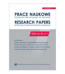 Spis treści [Prace Naukowe Uniwersytetu Ekonomicznego we Wrocławiu = Research Papers of Wrocław University of Economics; 2023; vol. 67, nr 1]