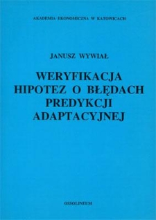 Weryfikacja hipotez o błędach predykcji adaptacyjnej