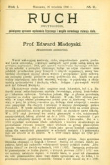 Ruch :  dwutygodnik, poświęcony sprawom wychowania fizycznego i w ogóle normalnego rozwoju ciała, 1906.09.26 R. 1 nr 11