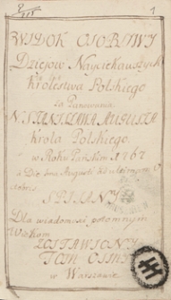 Widok osobliwy dziejów nayciekawszych Królestwa Polskiego za panowania N[ajjaśniejszego] Stanisława Augusta, króla polskiego […]. [Tom II]