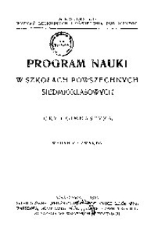 Program nauki w szkołach powszechnych siedmioklasowych : gry i gimnastyka