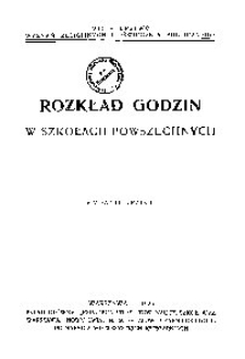 Rozkład godzin w szkołach powszechnych