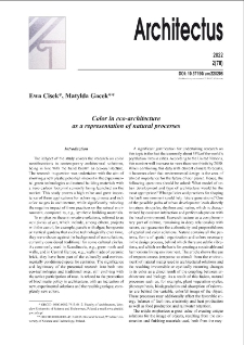 Color in eco-architectureas a representation of natural processes