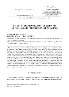 Effect of shear walls on the behavior of nonlinear structures in seismic zone