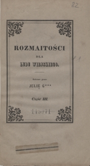 Rozmaitości dla ludu wiejskiego. Część III