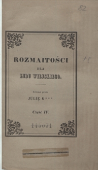 Rozmaitości dla ludu wiejskiego. Część IV