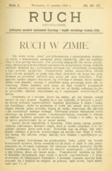 Ruch :  dwutygodnik, poświęcony sprawom wychowania fizycznego i w ogóle normalnego rozwoju ciała, 1906.12.11 R. 1 nr 16-17