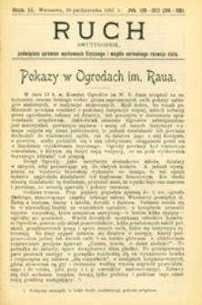 Ruch :  dwutygodnik, poświęcony sprawom wychowania fizycznego i w ogóle normalnego rozwoju ciała, 1906.12.26 R. 1 nr 18