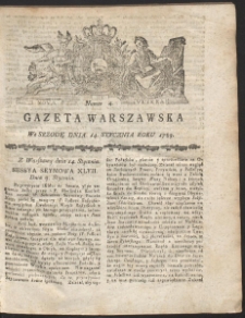 Gazeta Warszawska. R.1789 Nr 4