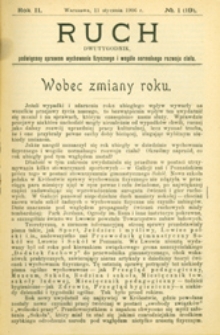Ruch : dwutygodnik, poświęcony sprawom wychowania fizycznego i w ogóle normalnego rozwoju ciała, 1907.01.11 R. 2 nr 1 (19)