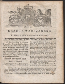 Gazeta Warszawska. R.1789 Nr 45