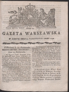 Gazeta Warszawska. R.1790 Nr 85