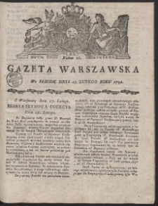 Gazeta Warszawska. R.1791 Nr 16