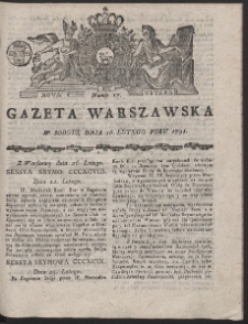 Gazeta Warszawska. R.1791 Nr 17
