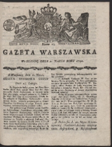 Gazeta Warszawska. R.1791 Nr 18