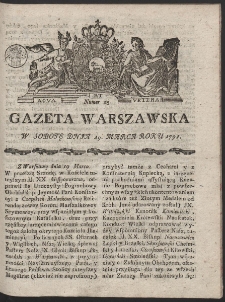Gazeta Warszawska. R.1791 Nr 23