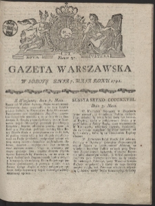 Gazeta Warszawska. R.1791 Nr 37