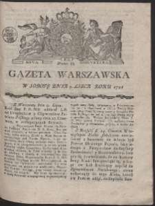 Gazeta Warszawska. R.1791 Nr 55